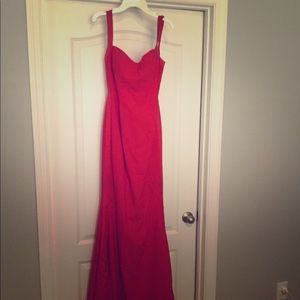 Mori Lee elegant red tuxedo dress w/pockets!